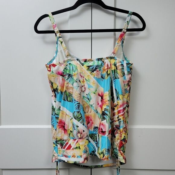 Jantzen vintage tropical blouson tankini 34D - Picture 9 of 9